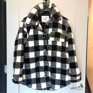 Sundance Plaid Winter Jacket in Black and White